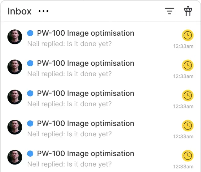 Payment reminders interface